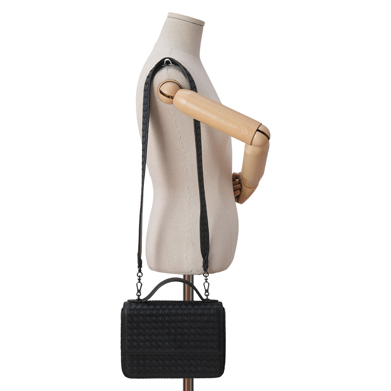 BOTTEGA VENETA(USED)보테가베네타 인트레치아토 알룸나 탑핸들 숄더백 스몰